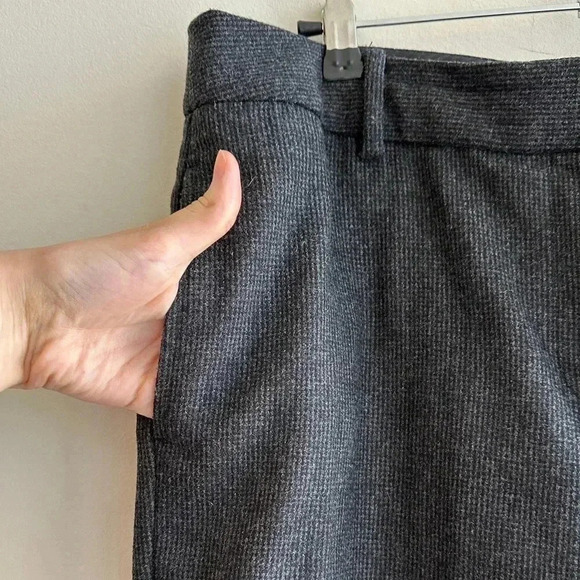 Charter Club Classic Fit Grey Checked Wool Blend Trousers, Size 10 - Picture 6 of 16